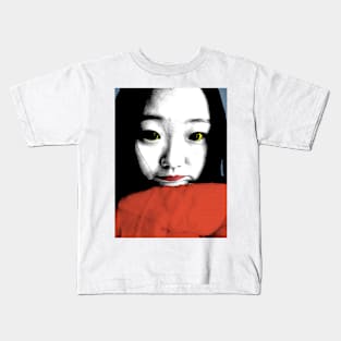 BEAUTIFUL FUNNY ASIAN GIRL POP ART COLOR Kids T-Shirt